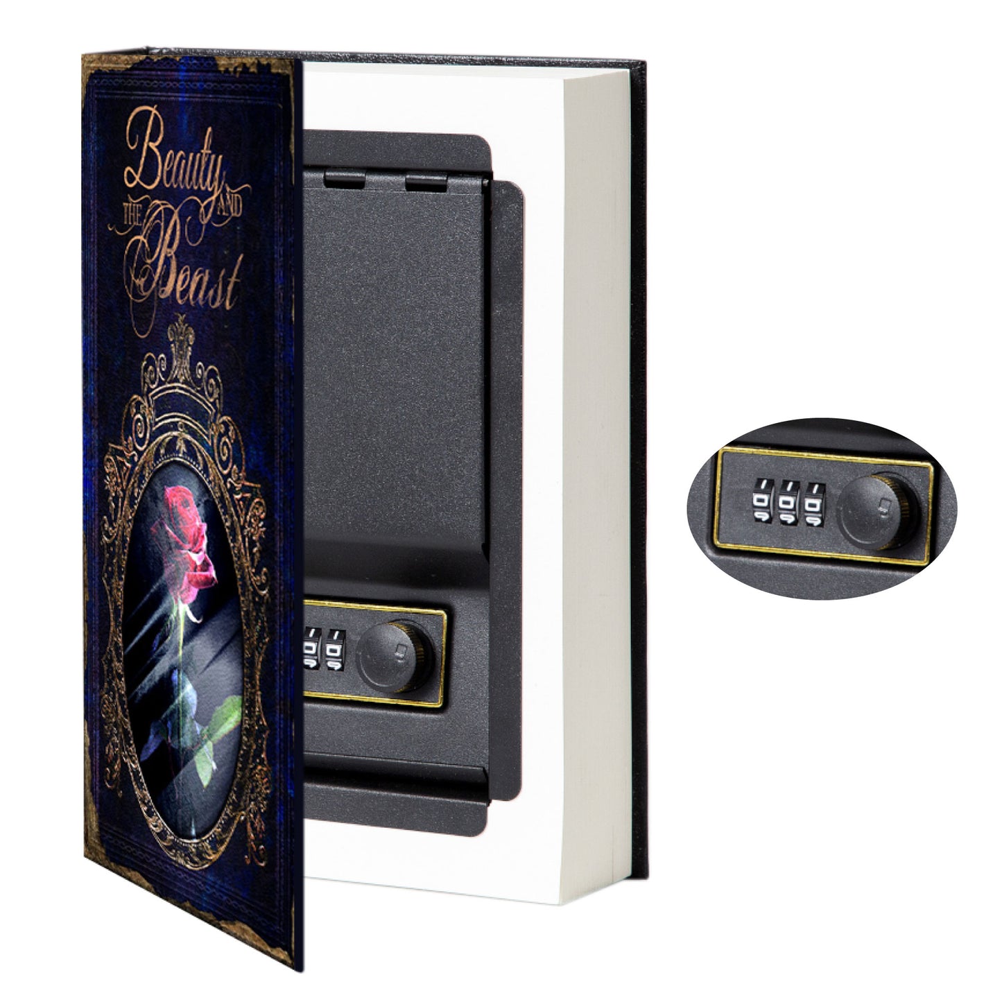 Portable Diversion Book Safe with Secret Compartment (Beauty And The Beast)