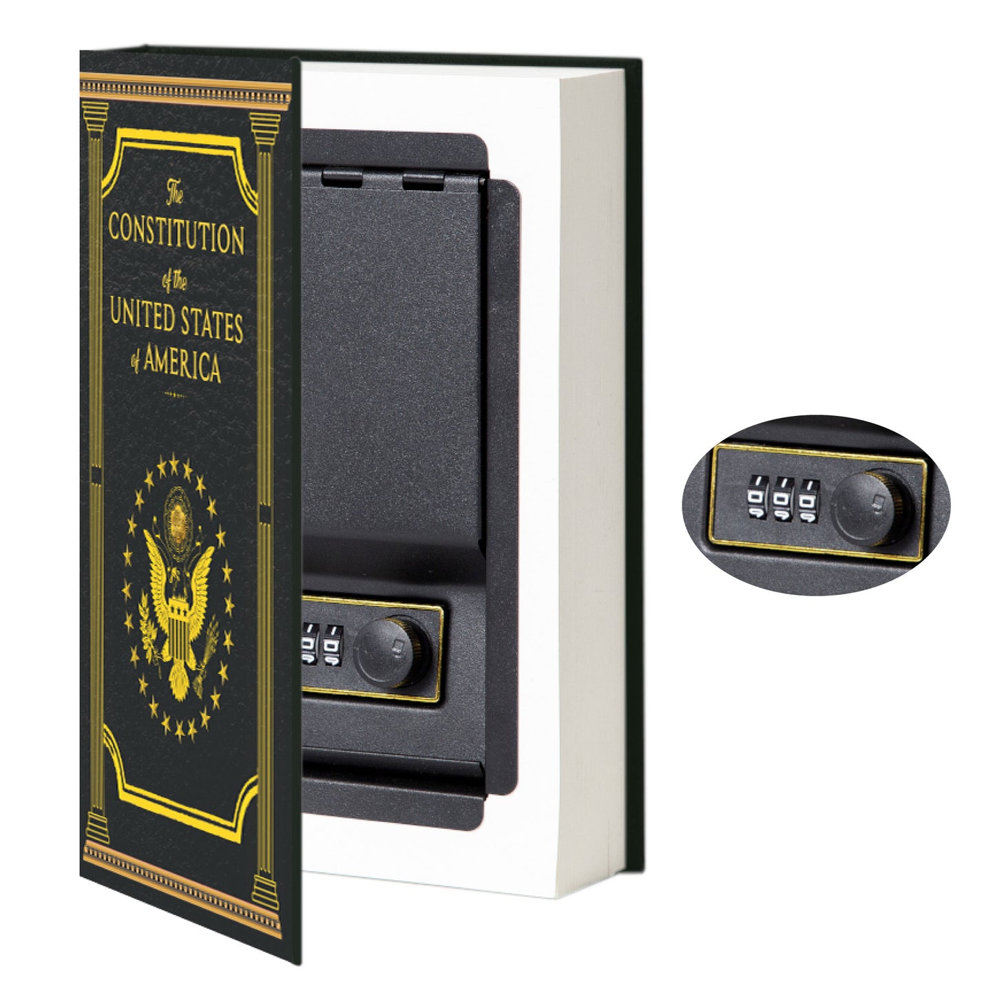 Portable Diversion Book Safe with Secret Compartment (Constitution)