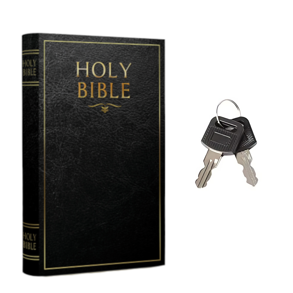 Portable Diversion Book Safe with Secret Compartment (Holy Bible)