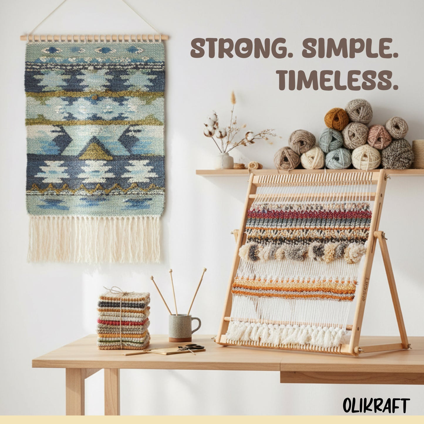Olikraft Table Weaving Loom - Tapestry Loom for Tapestry Weaving