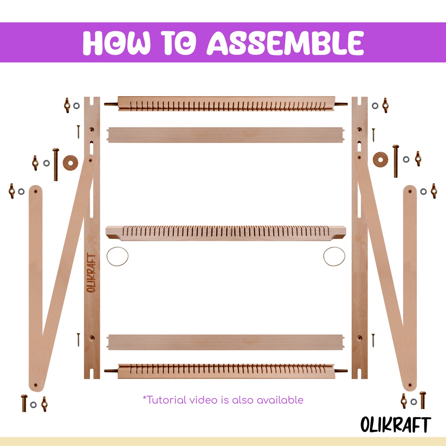 Olikraft Table Weaving Loom - Tapestry Loom for Tapestry Weaving