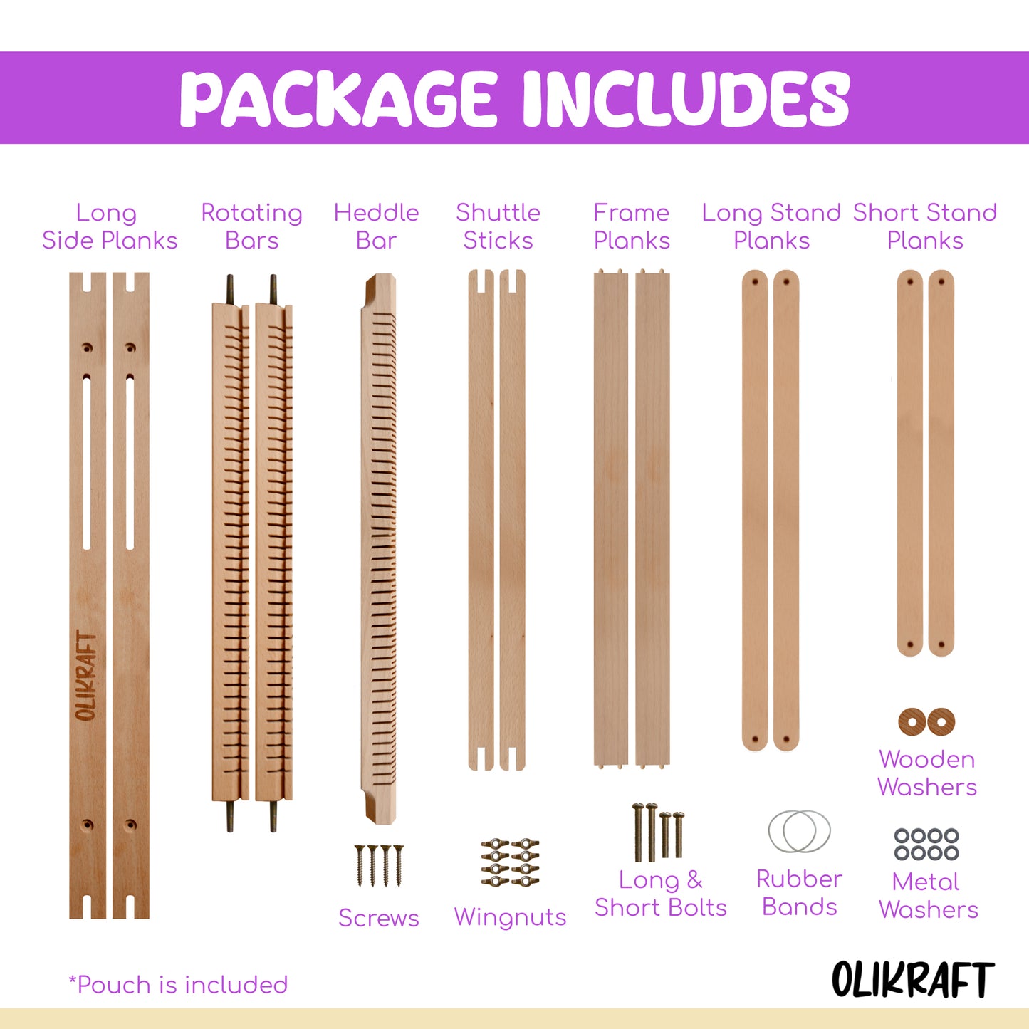 Olikraft Table Weaving Loom - Tapestry Loom for Tapestry Weaving