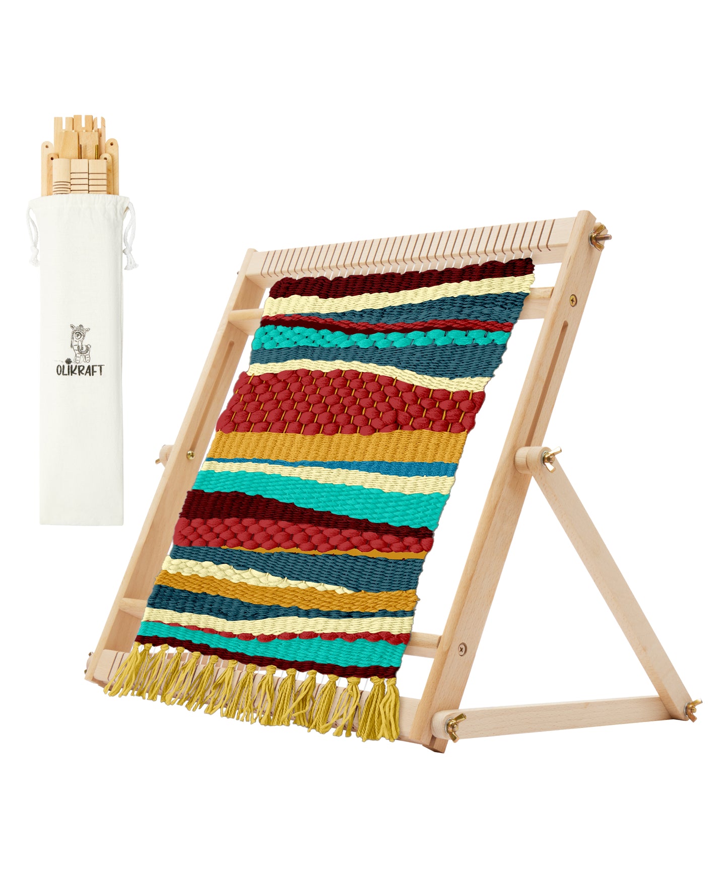Olikraft Table Weaving Loom - Tapestry Loom for Tapestry Weaving