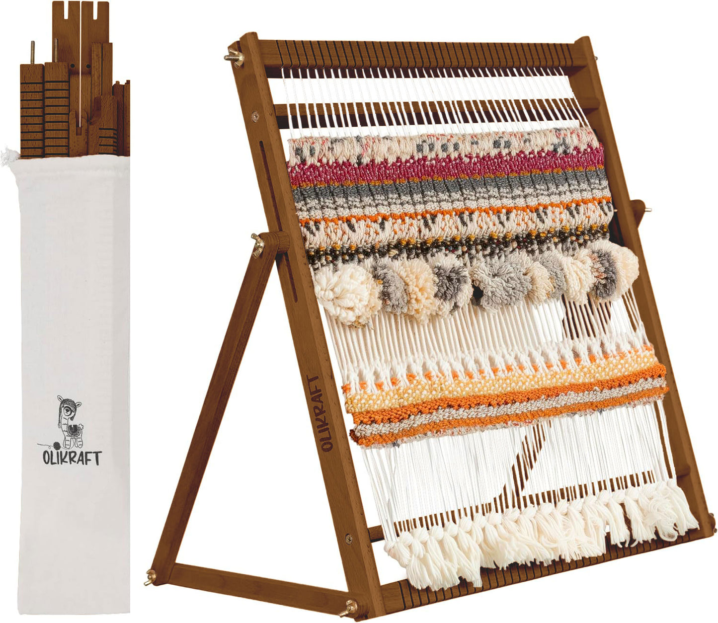 Olikraft Table Weaving Loom - Tapestry Loom for Tapestry Weaving