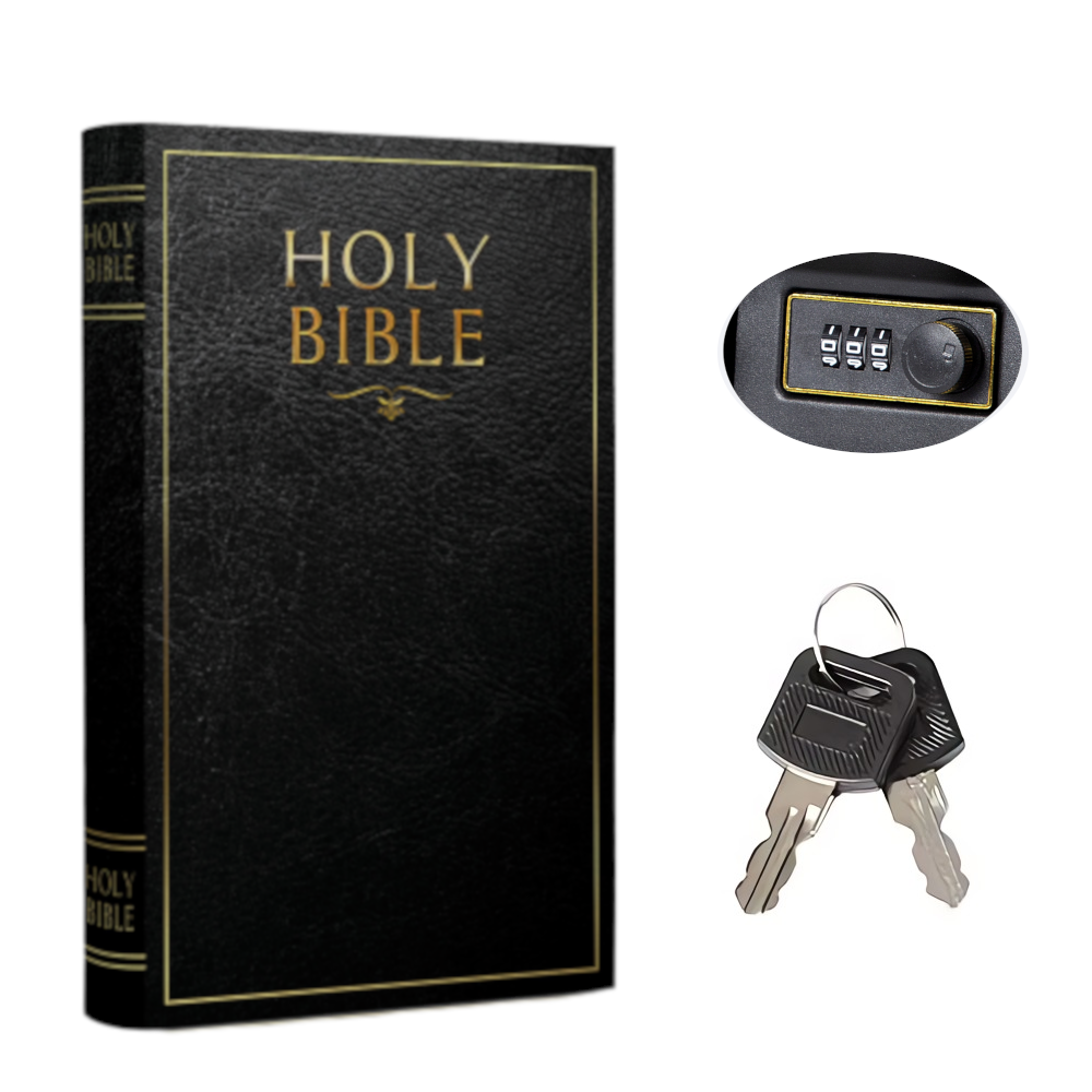 Portable Diversion Book Safe with Secret Compartment (Holy Bible)