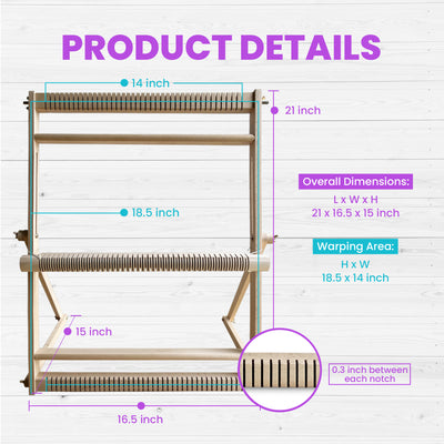 Olikraft Table Weaving Loom - Tapestry Loom for Tapestry Weaving
