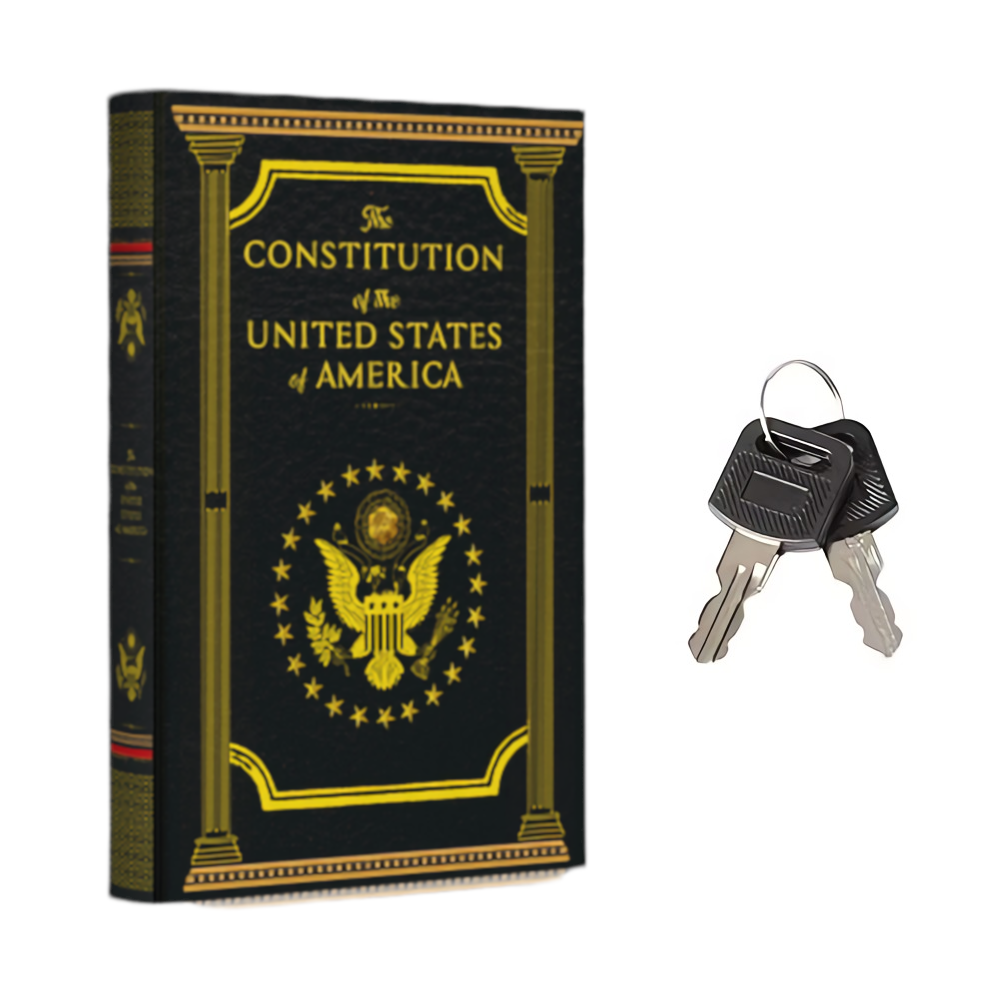 Portable Diversion Book Safe with Secret Compartment (Constitution)