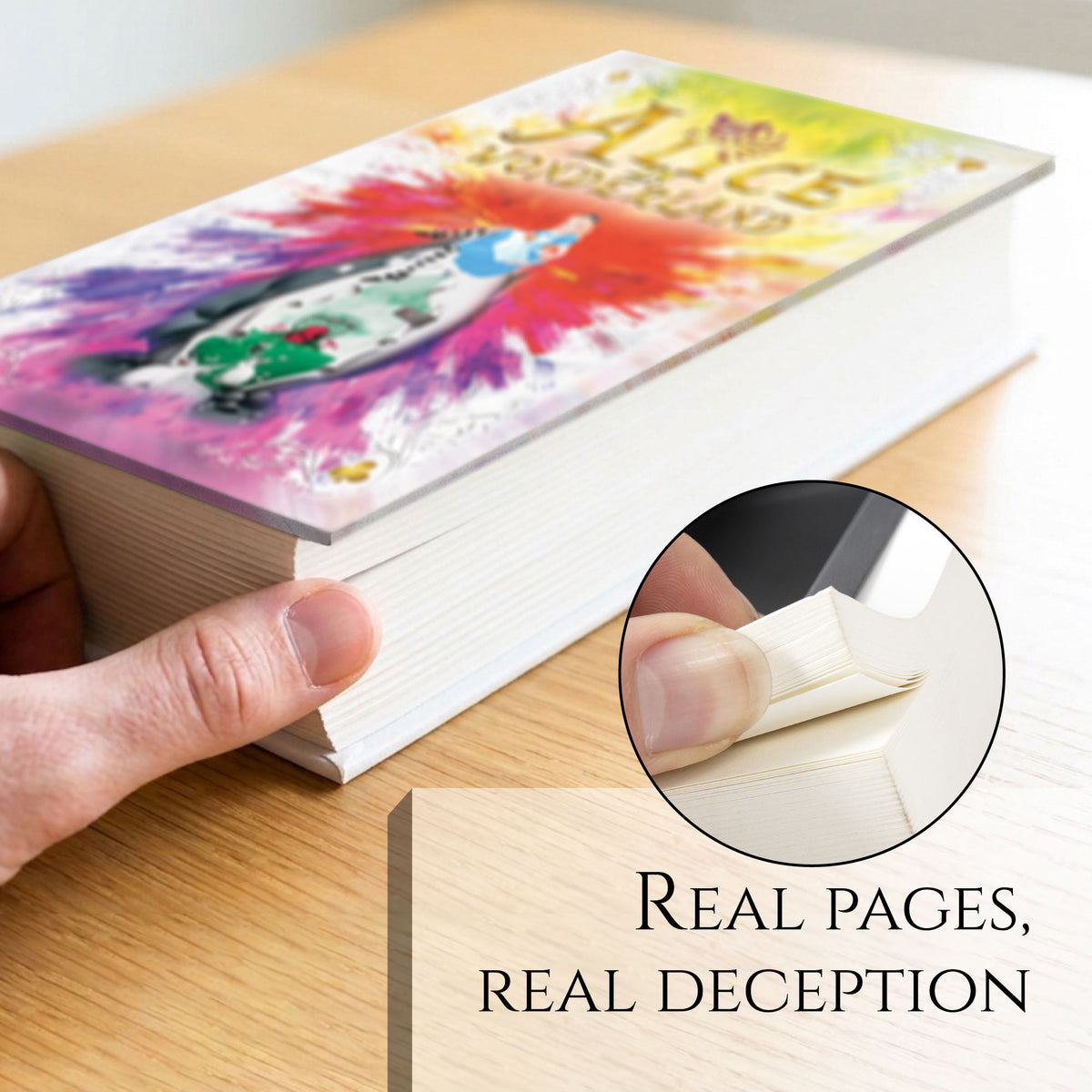 Portable Diversion Book Safe with Secret Compartment (Alice in Wonderland)