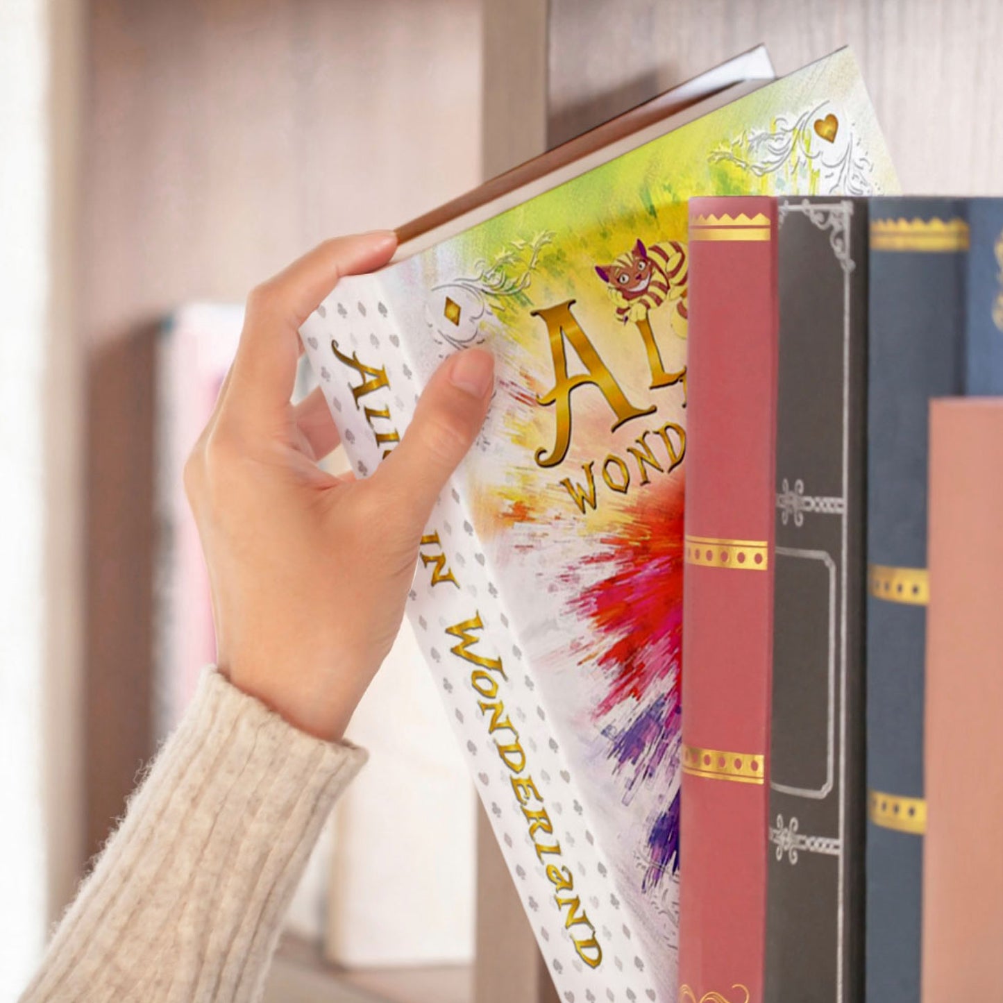 Portable Diversion Book Safe with Secret Compartment (Alice in Wonderland)