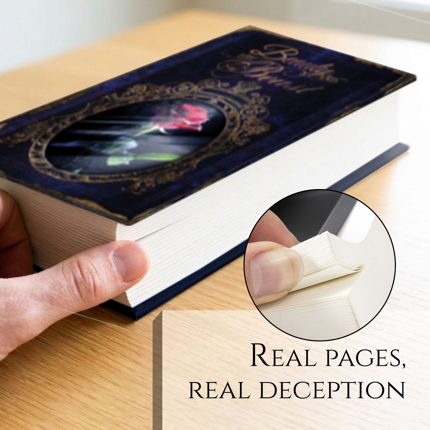 Portable Diversion Book Safe with Secret Compartment (Beauty And The Beast)
