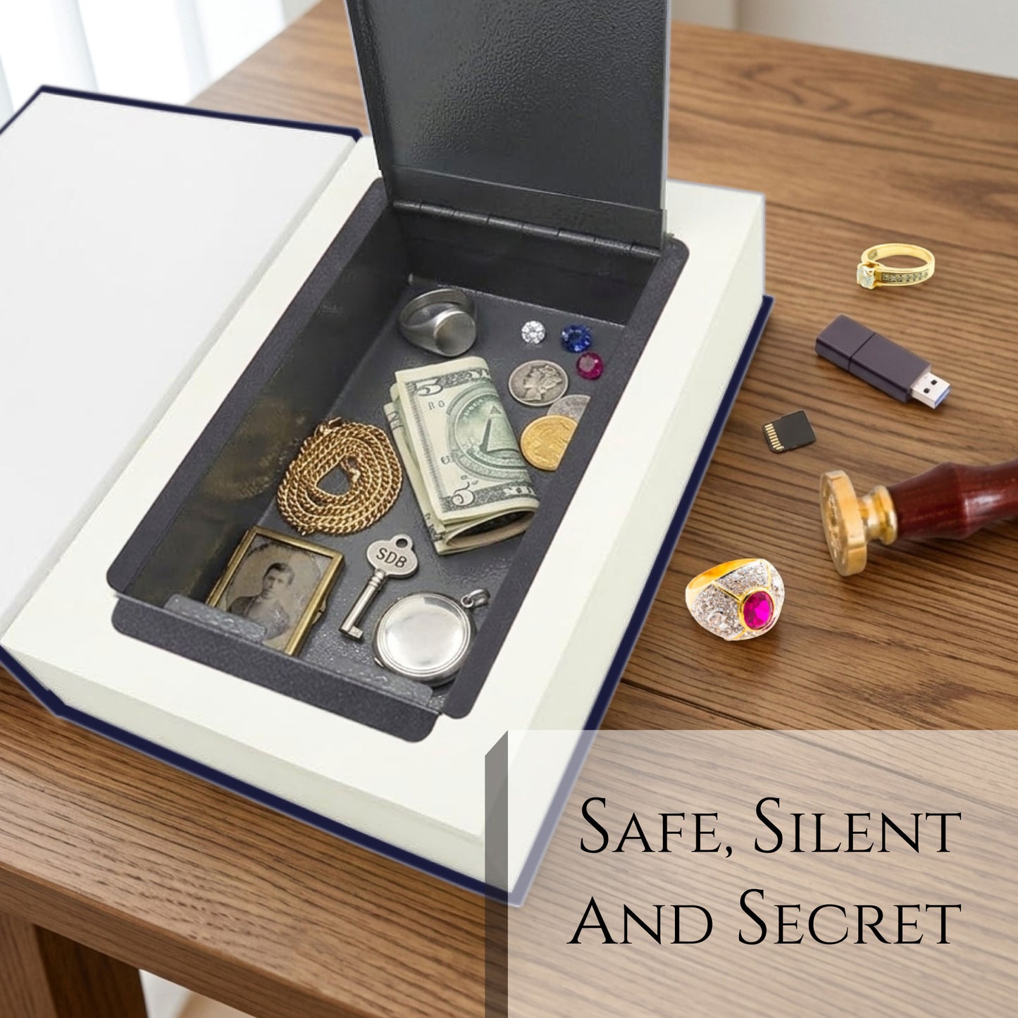 Portable Diversion Book Safe with Secret Compartment (Beauty And The Beast)