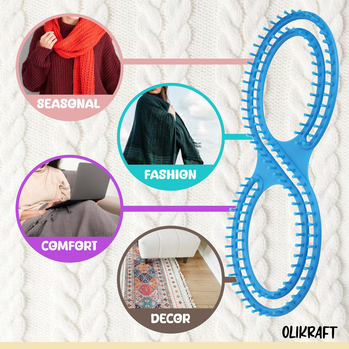 Olikraft Afghan Serenity Loom