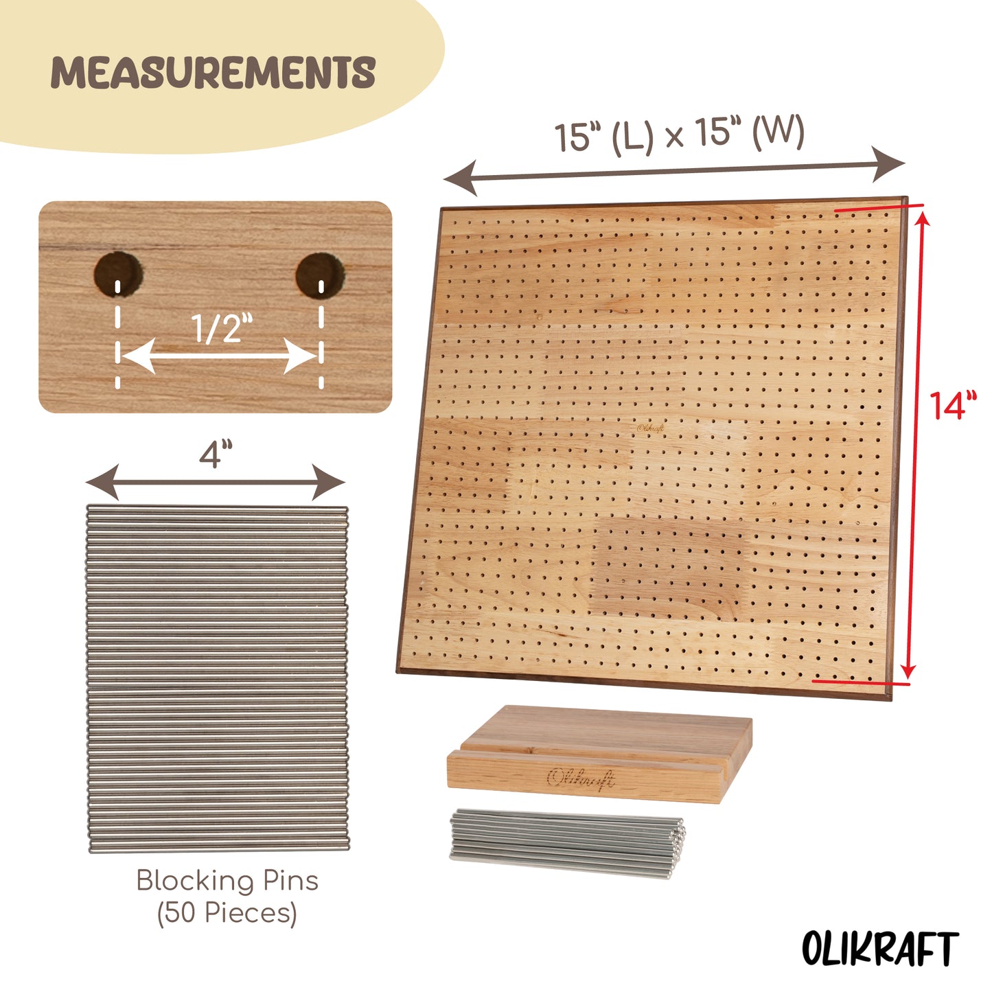Olikraft Handcraft Wooden Blocking Board