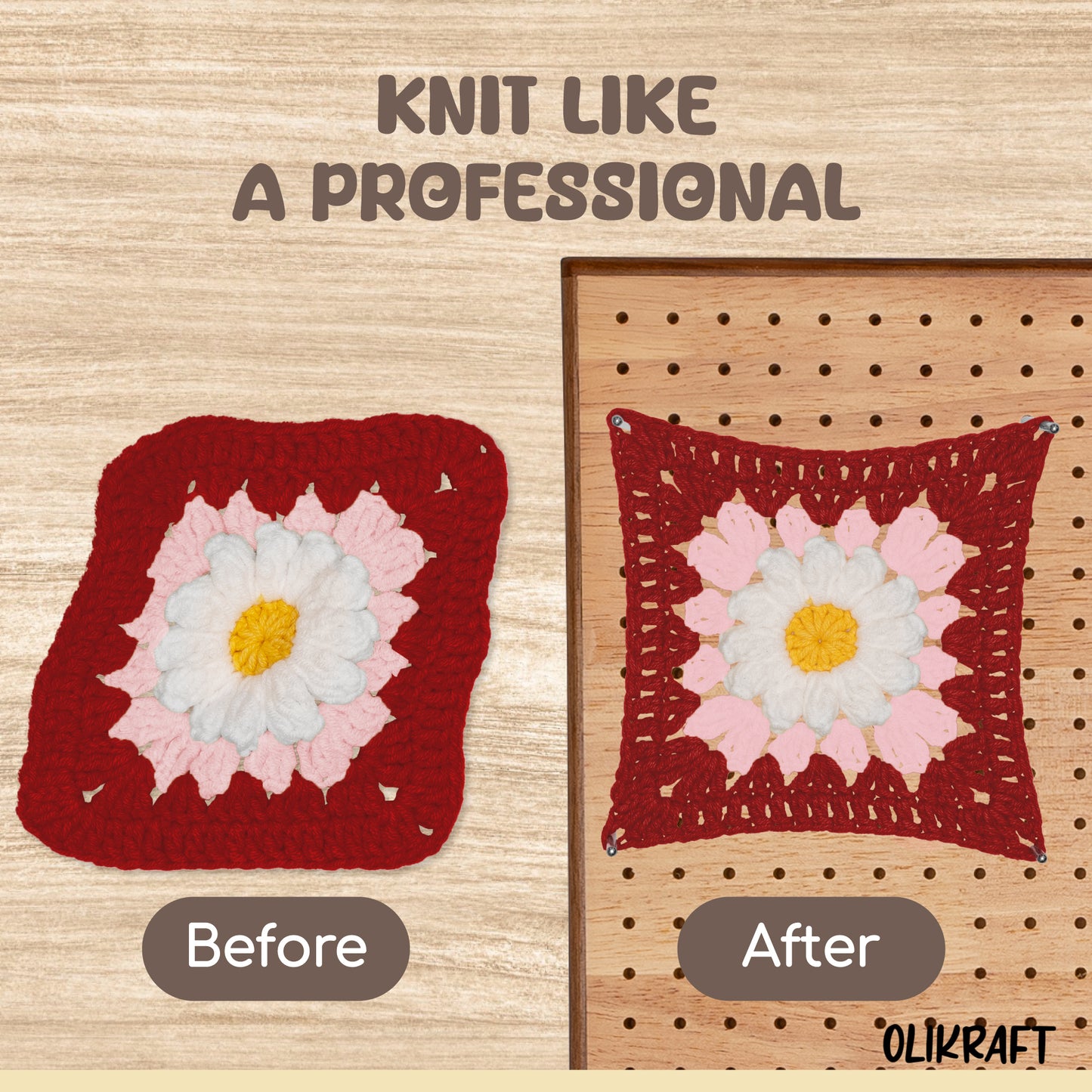 Olikraft Handcraft Wooden Blocking Board