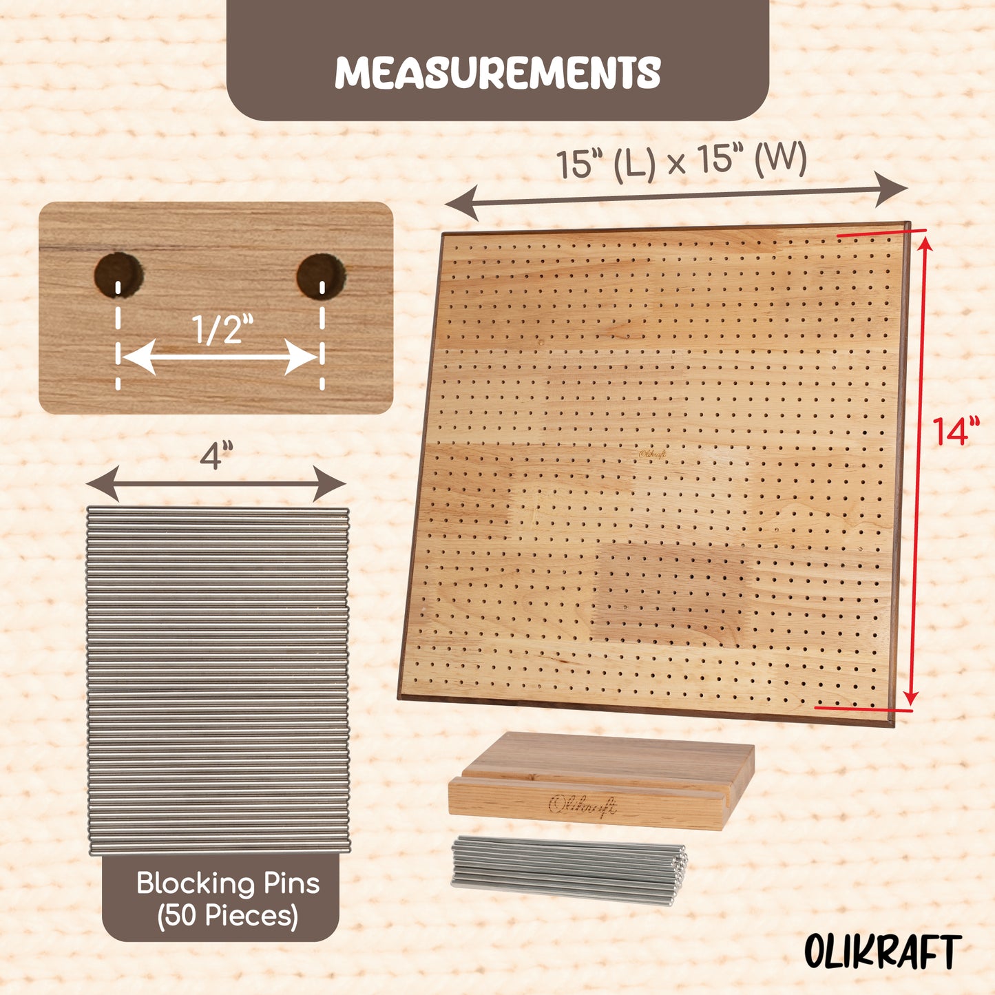 Olikraft Handcraft Wooden Blocking Board