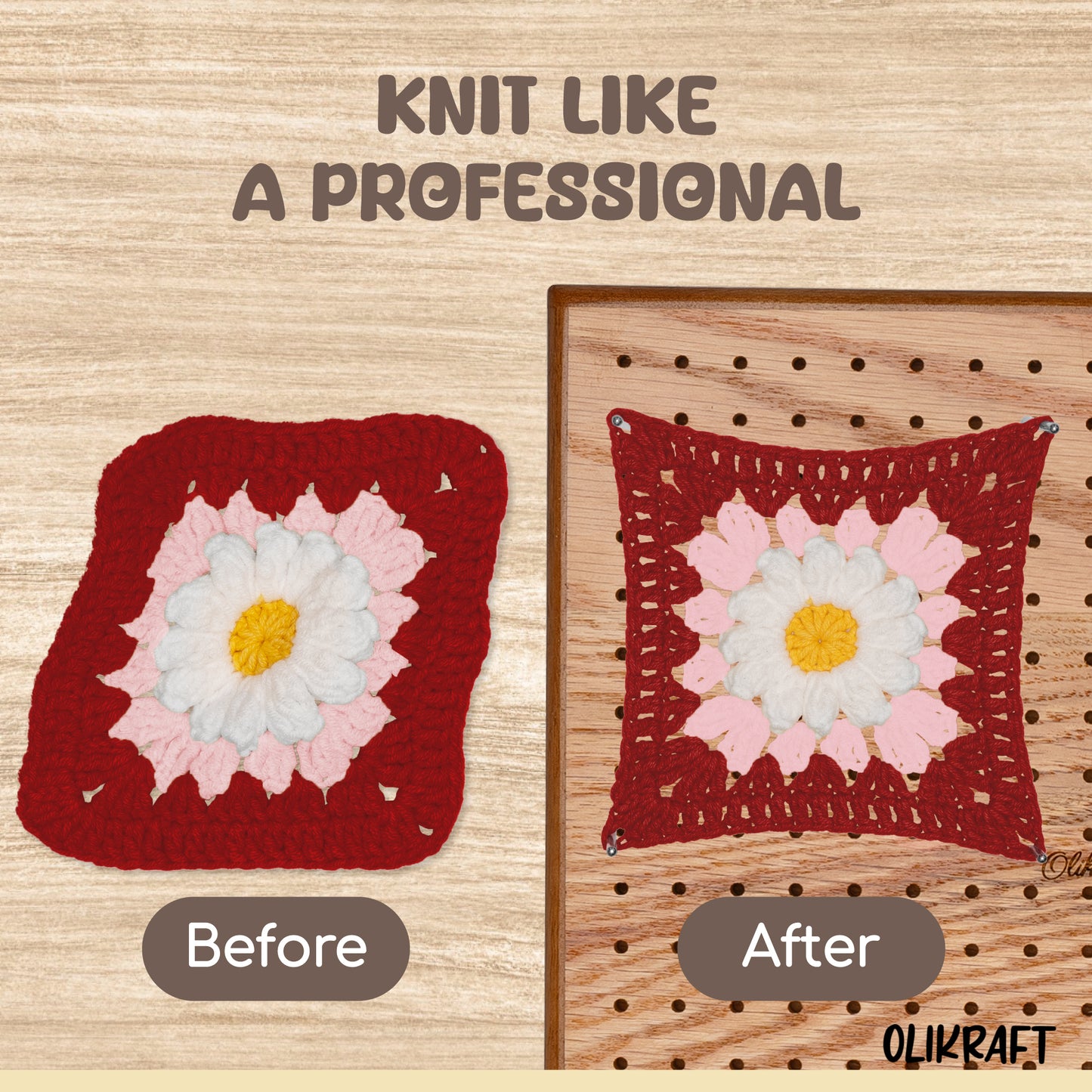 Olikraft Stainless Steel Blocking Pins (50 pcs)