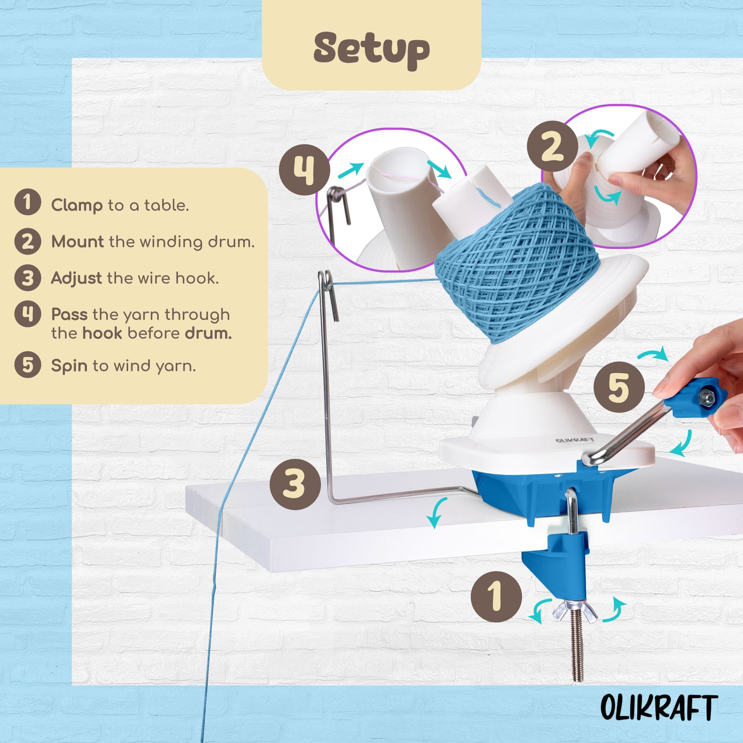 Olikraft Manual Yarn Winder