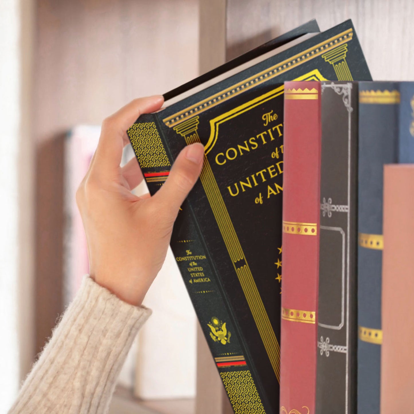 Portable Diversion Book Safe with Secret Compartment (Constitution)