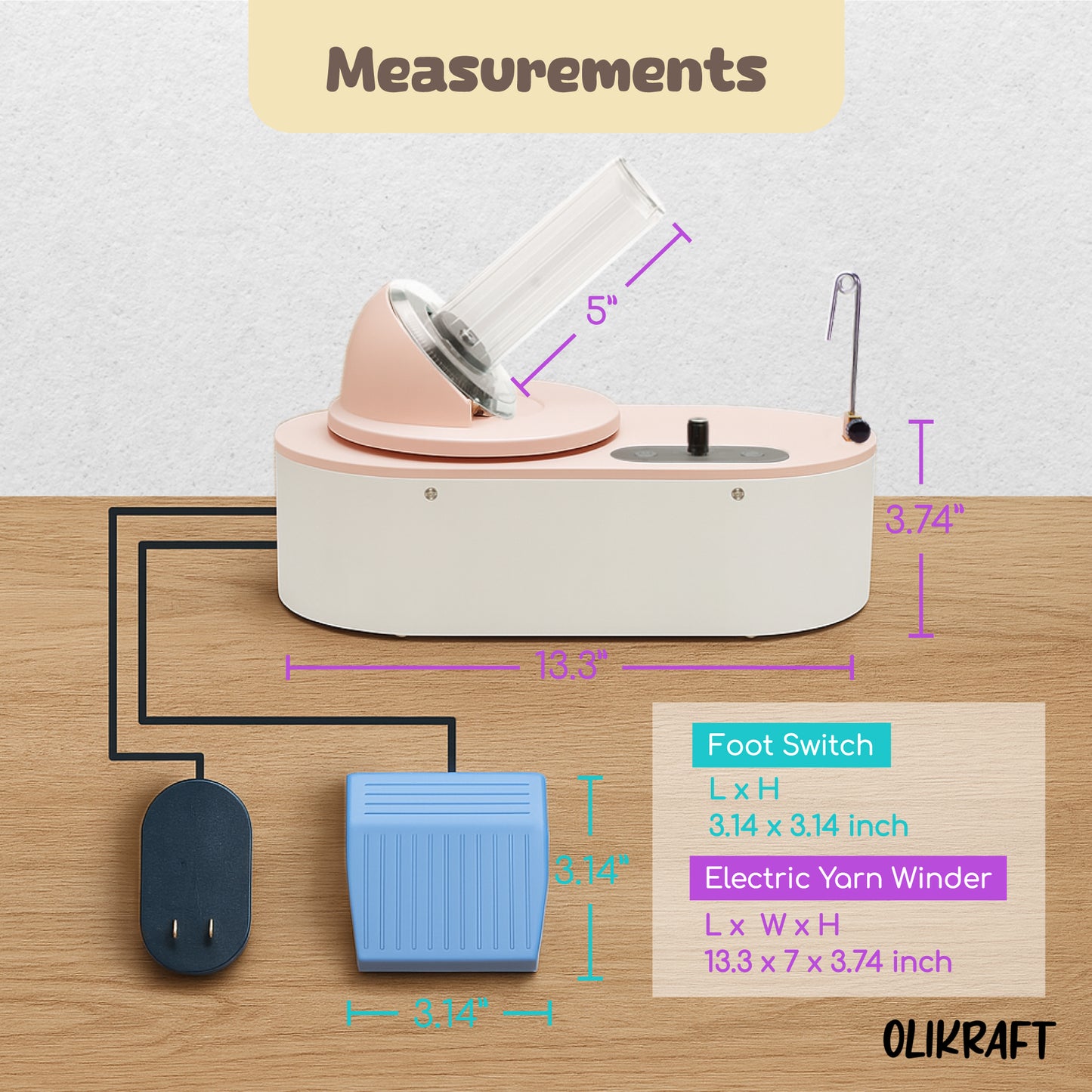Olikraft Tabletop Electric Yarn Winder