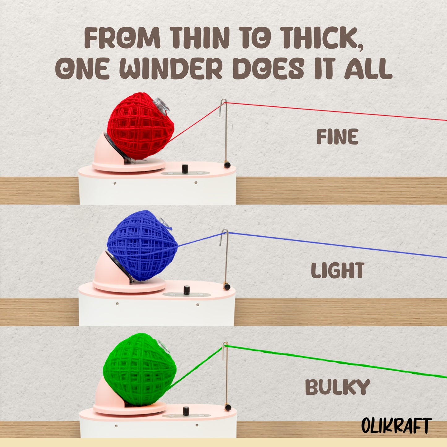 Olikraft Tabletop Electric Yarn Winder