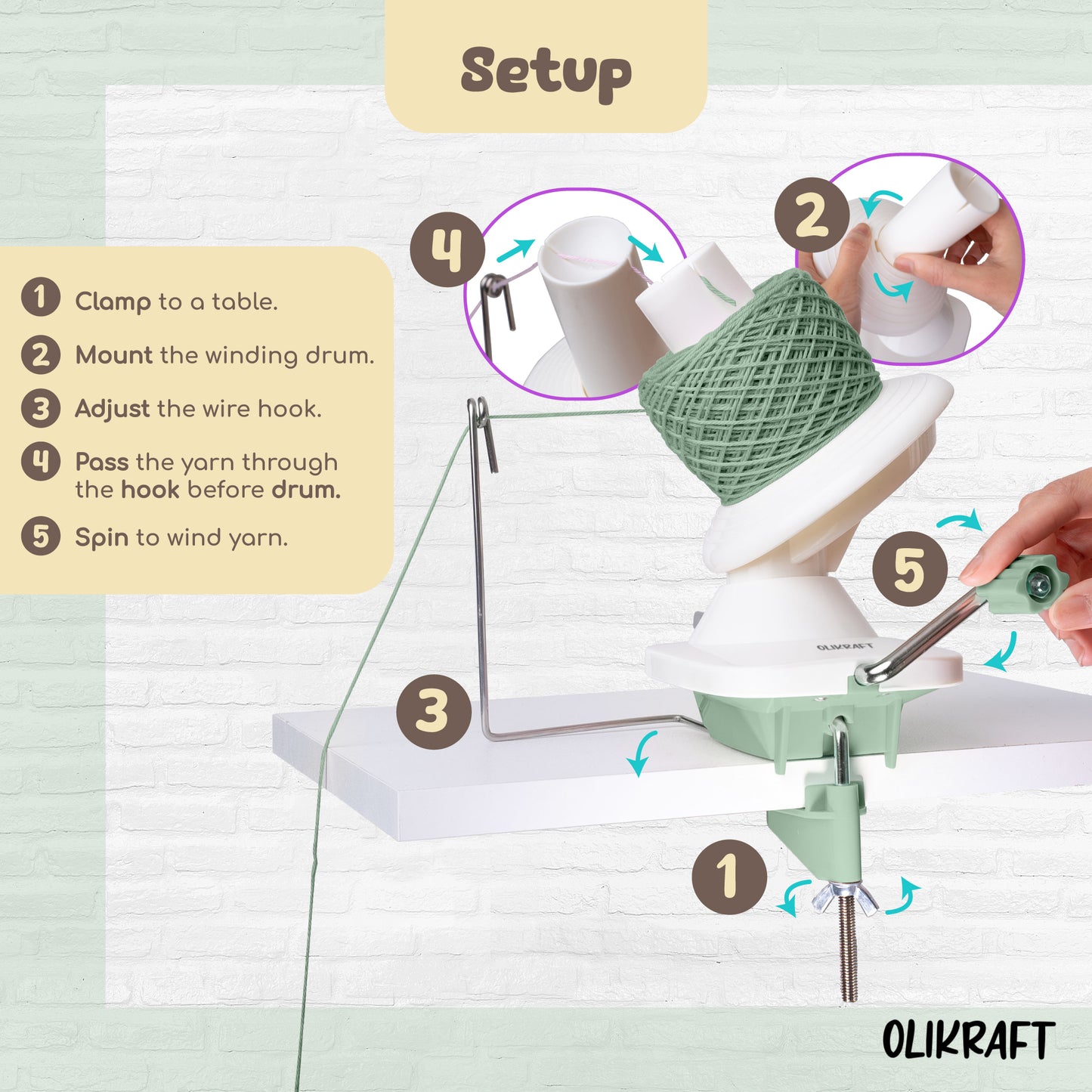 Olikraft Manual Yarn Winder