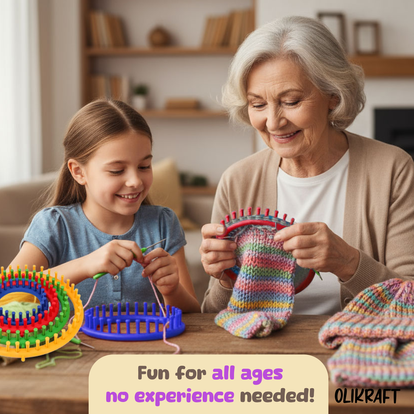 Olikraft Knitting Loom Tool Kit