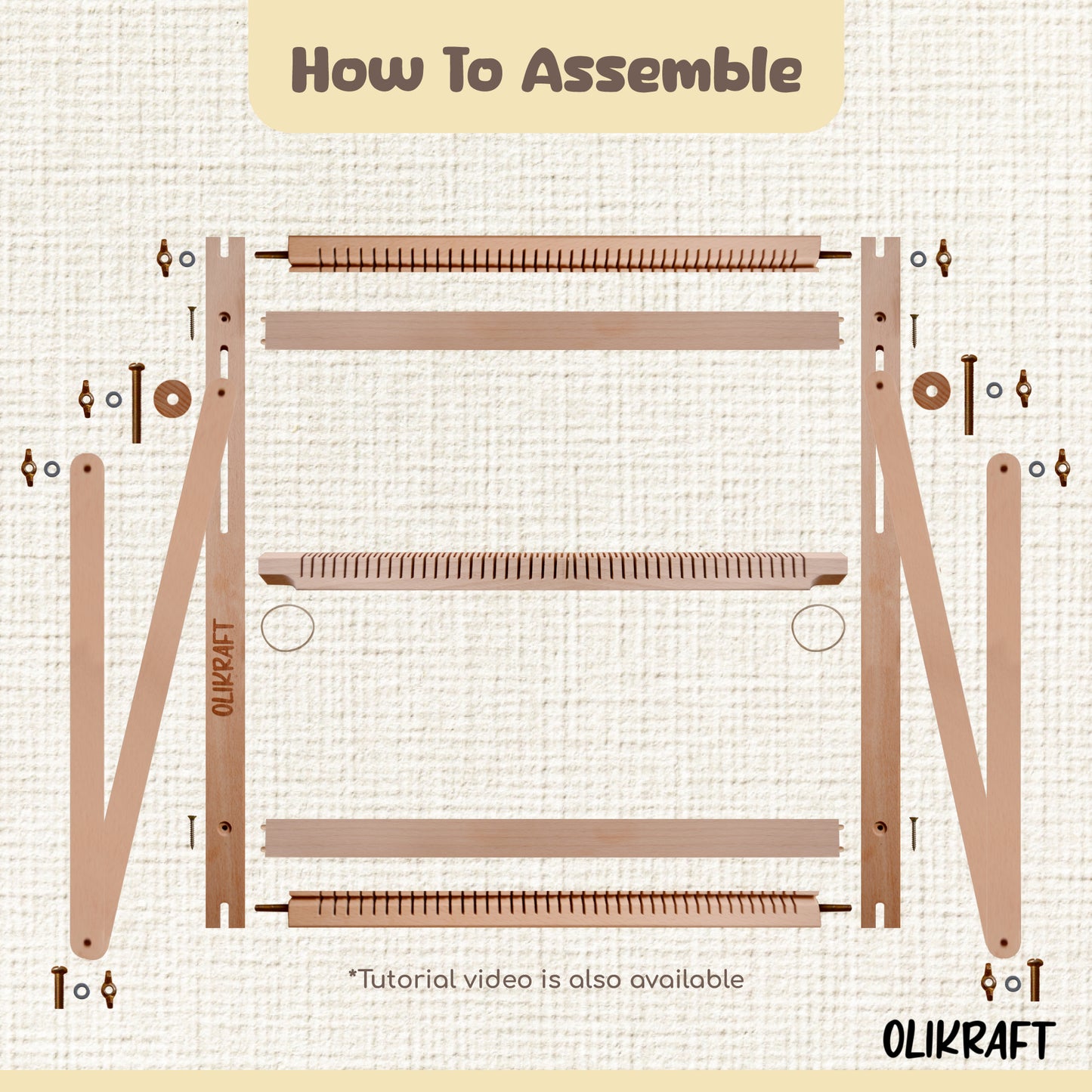 Olikraft Table Weaving Loom - Tapestry Loom for Tapestry Weaving