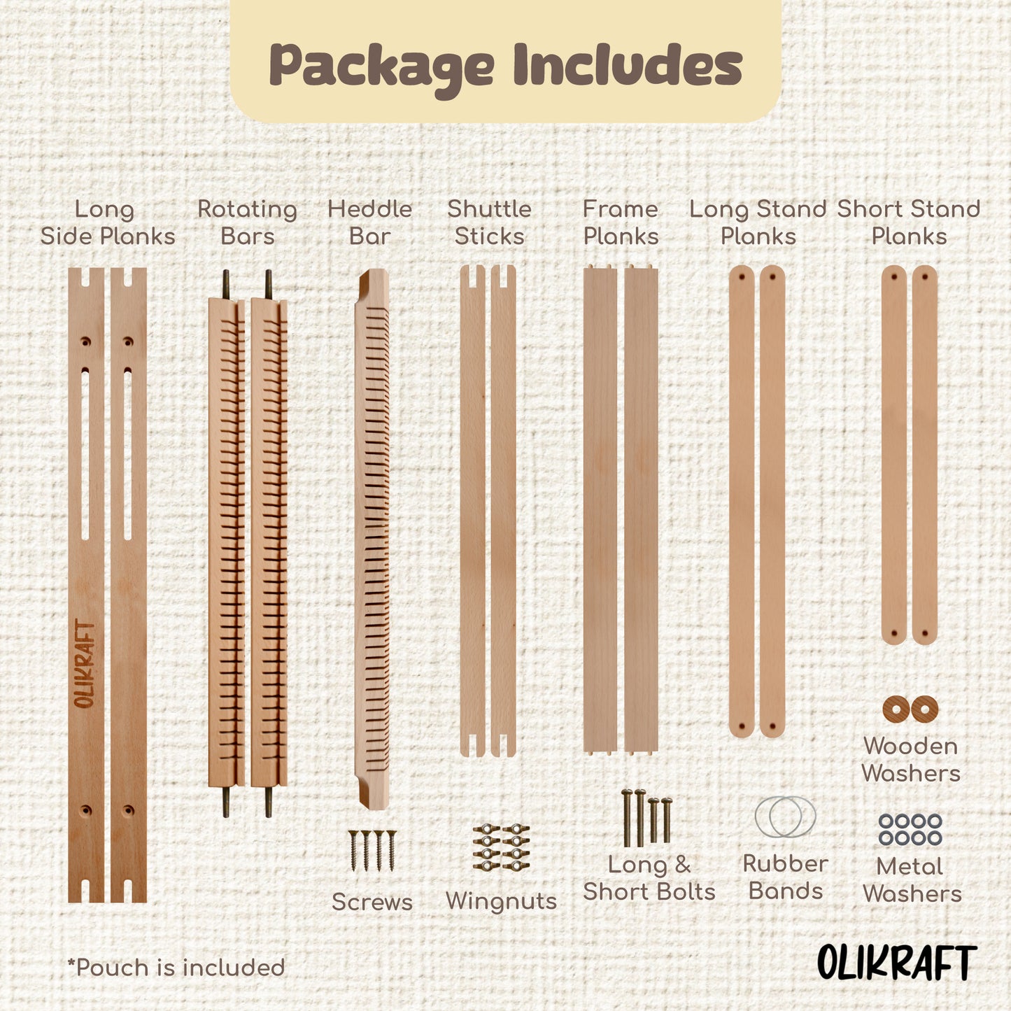 Olikraft Table Weaving Loom - Tapestry Loom for Tapestry Weaving