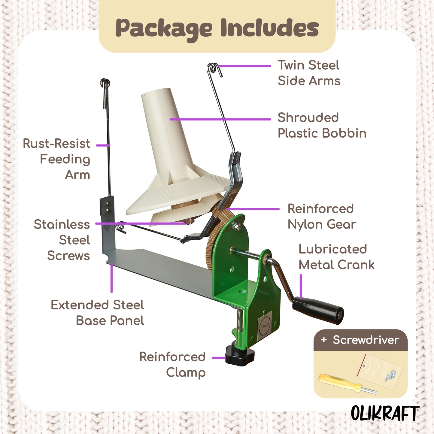 Olikraft Large Capacity Yarn Winder