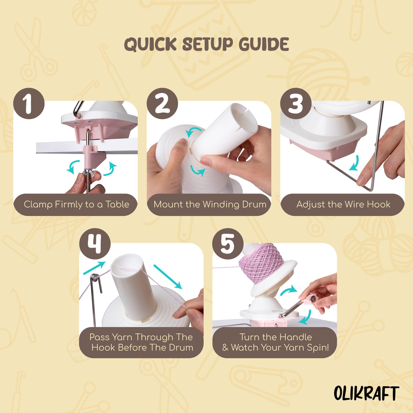 Olikraft Manual Yarn Winder