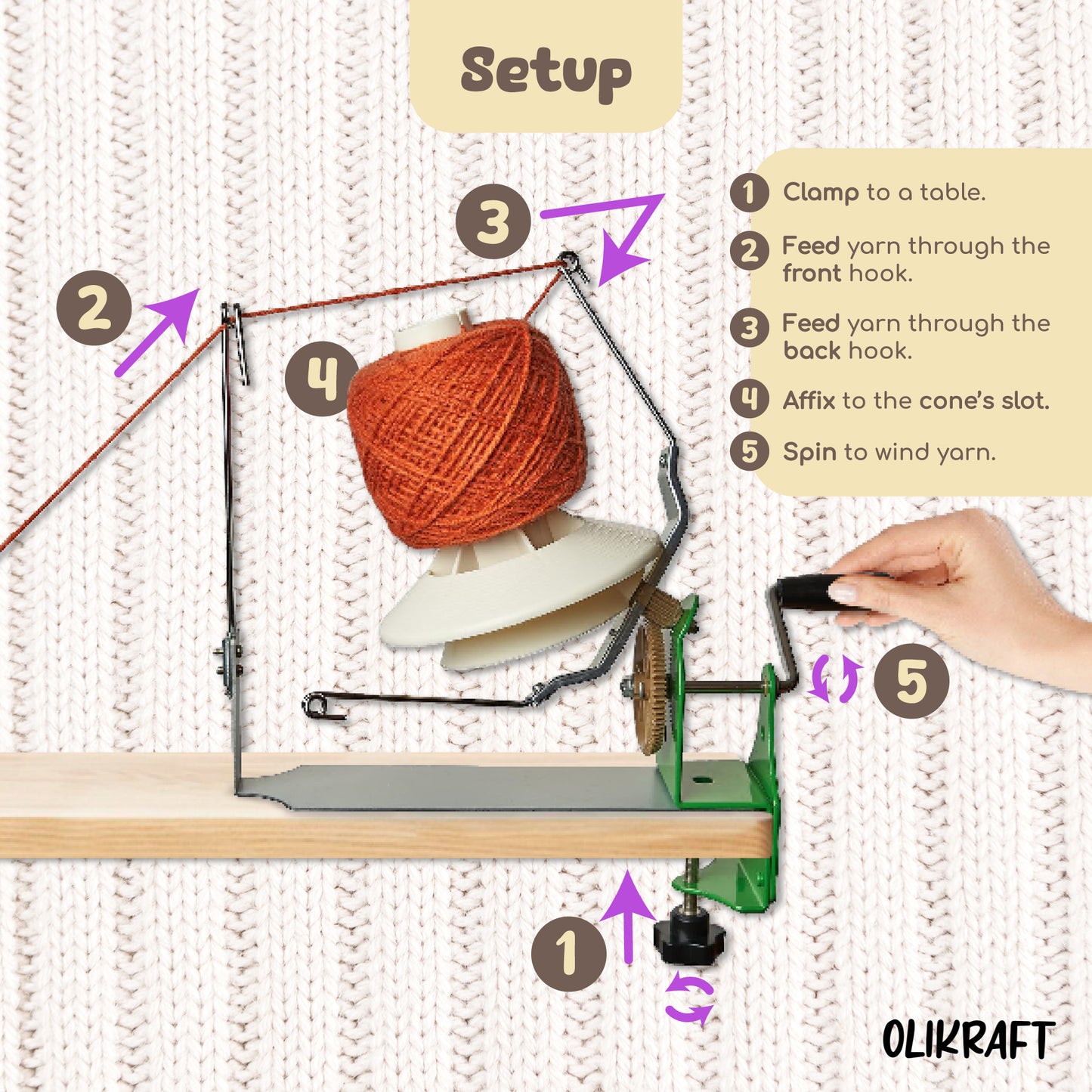 Olikraft Large Capacity Yarn Winder