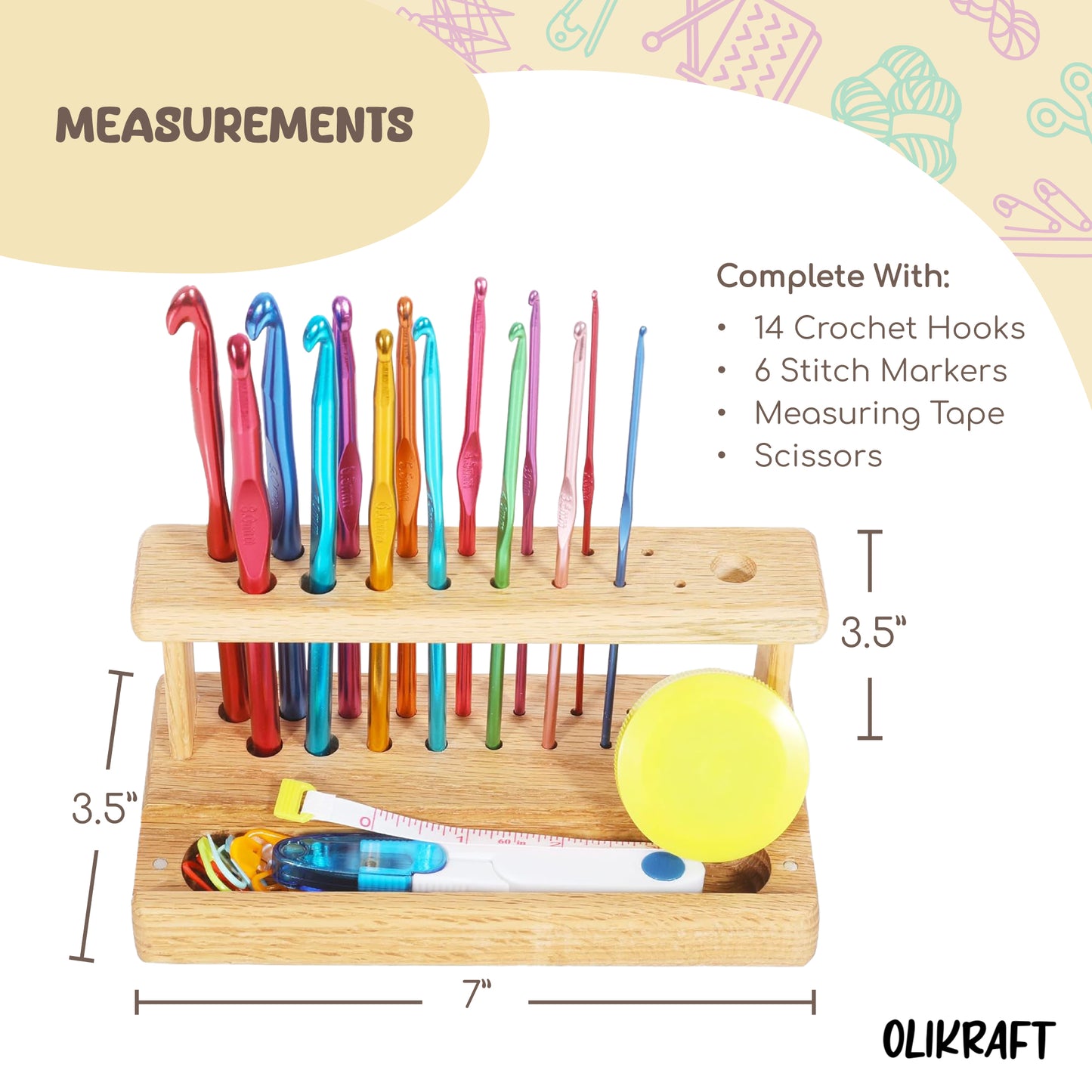 Olikraft Crochet Hook Organizer Set