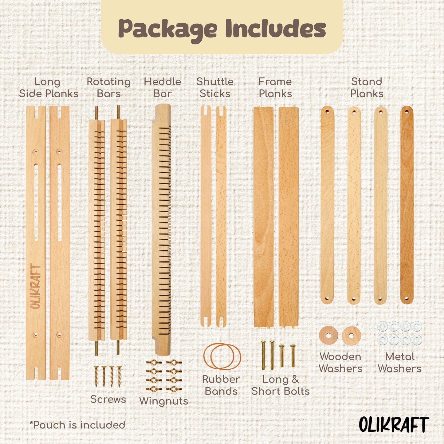 Olikraft Table Weaving Loom - Tapestry Loom for Tapestry Weaving