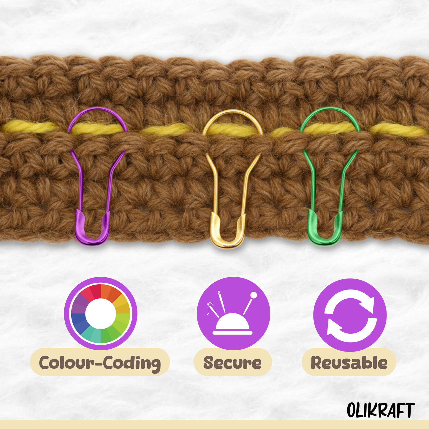 Olikraft Stitch Marker - 1200 pieces