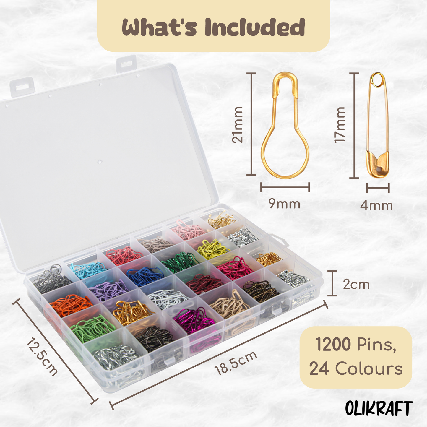 Olikraft Stitch Marker - 1200 pieces