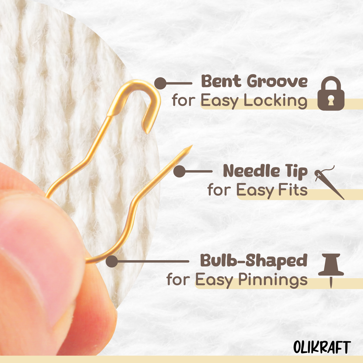 Olikraft Stitch Marker - 1200 pieces