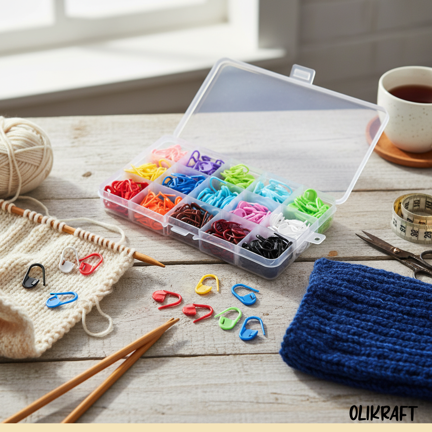 Olikraft Stitch Markers - 300 pcs Set