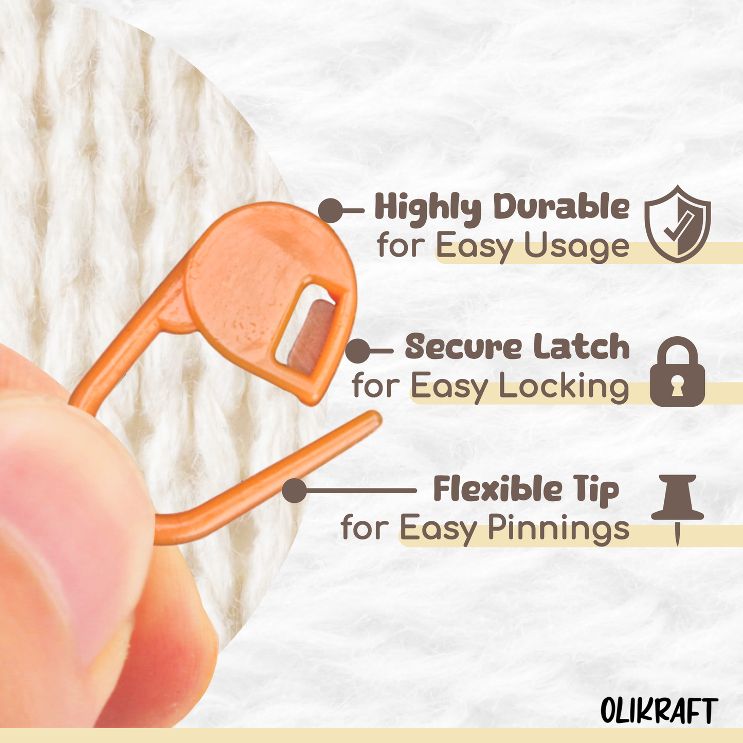 Olikraft Stitch Markers - 300 pcs Set