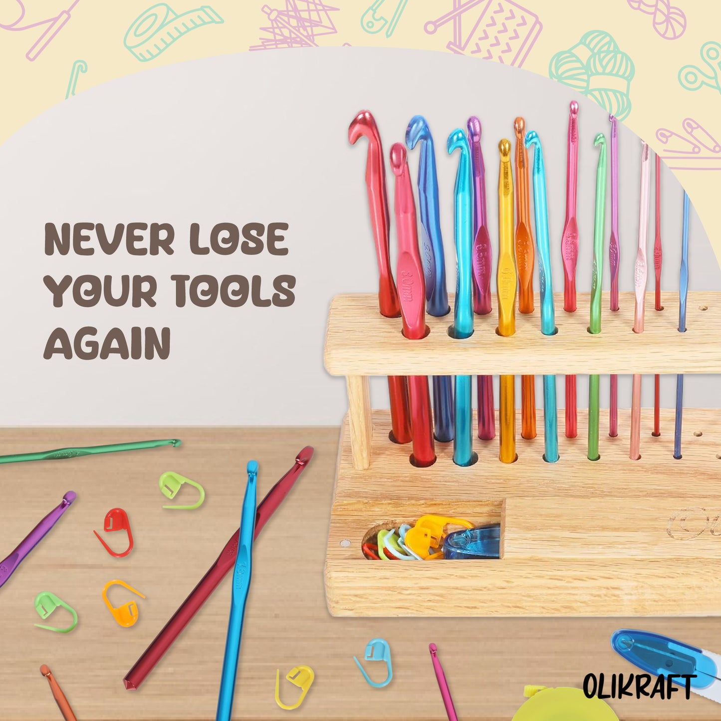 Olikraft Crochet Hook Organizer Set