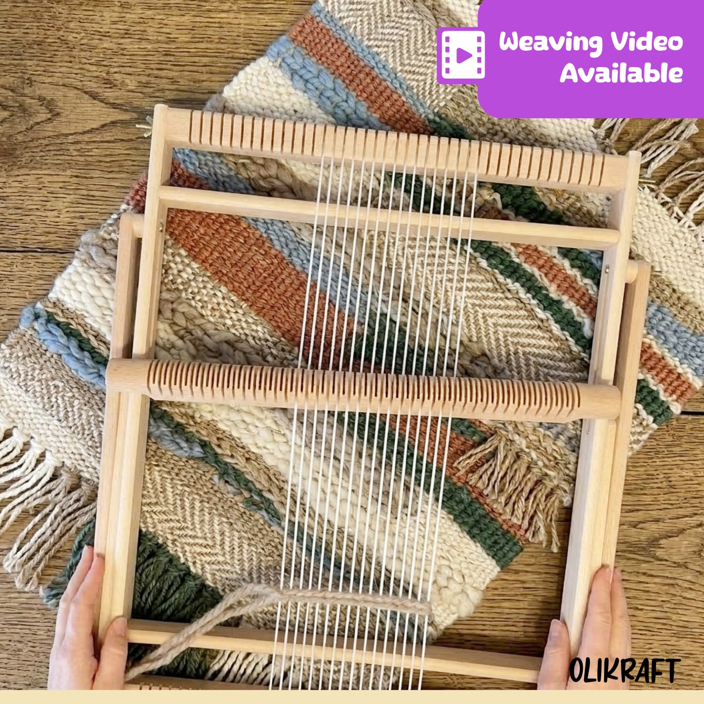 Olikraft Table Weaving Loom - Tapestry Loom for Tapestry Weaving