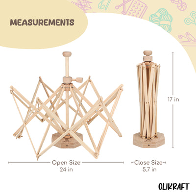Olikraft Wooden Yarn Swift