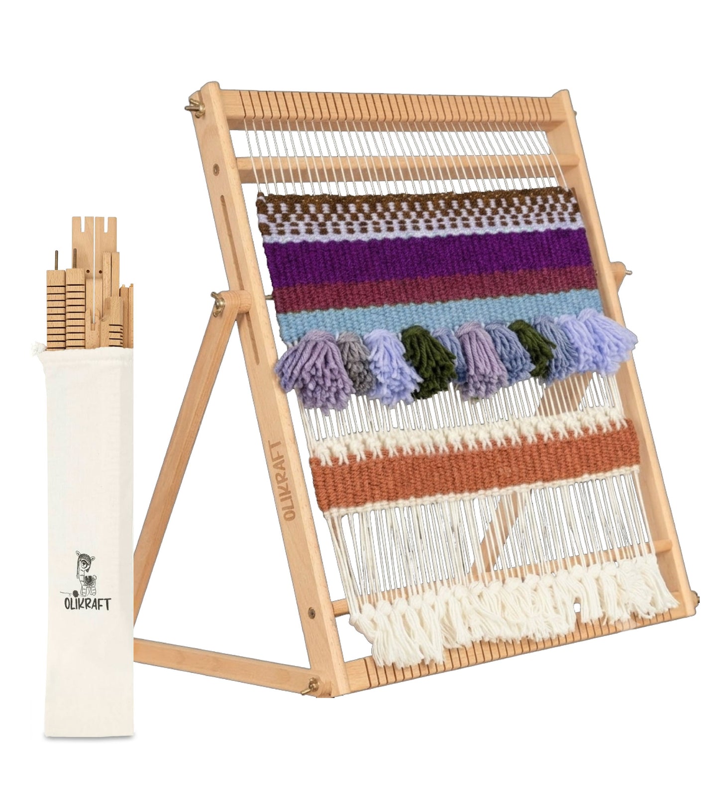 Olikraft Table Weaving Loom - Tapestry Loom for Tapestry Weaving