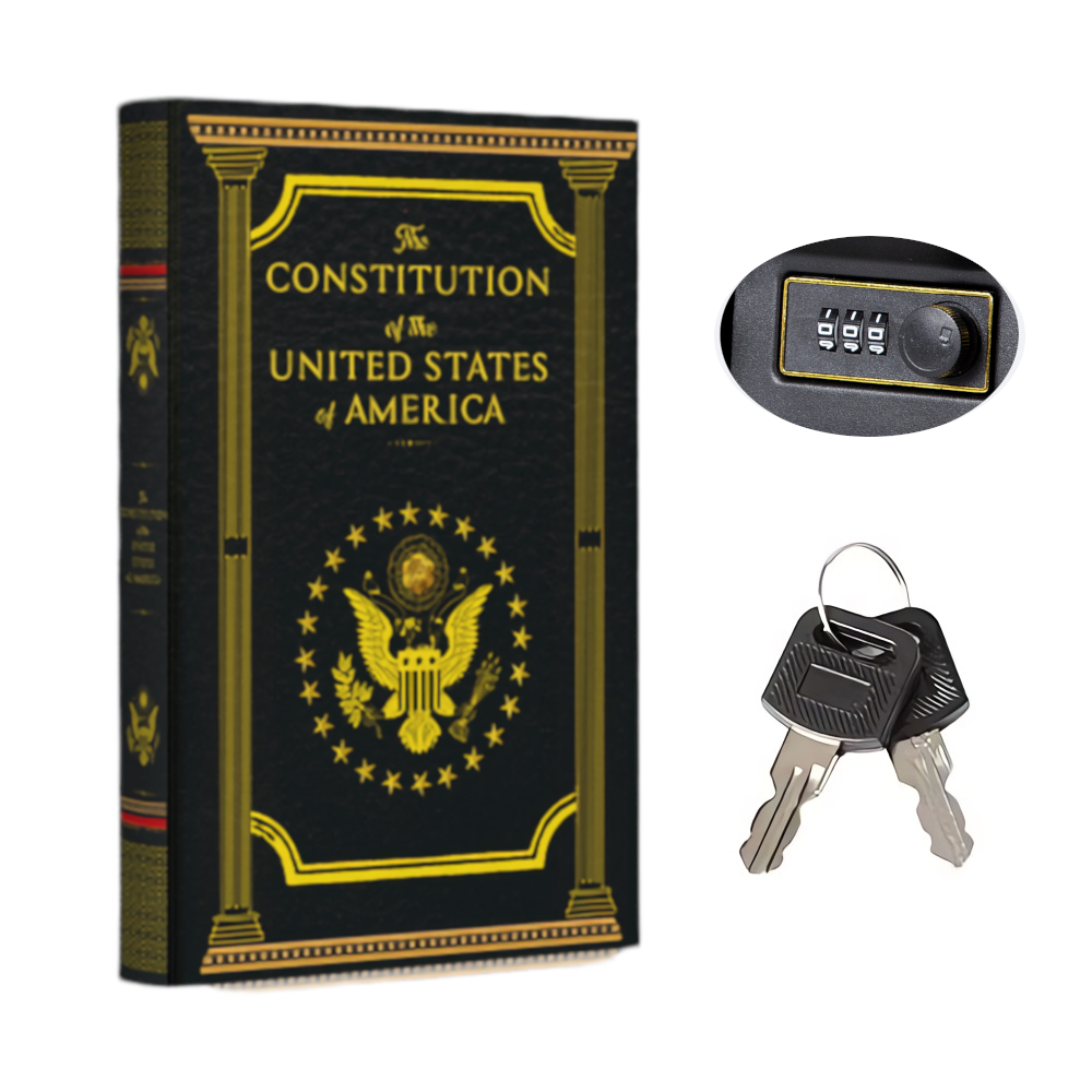 Portable Diversion Book Safe with Secret Compartment (Constitution)